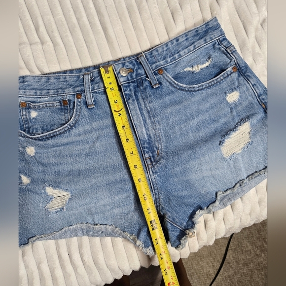 Madewell Relaxed Denim Shorts Sz 29 Distressed - Picture 7 of 8